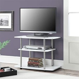Pemberly Row 32" 3 Tier TV Stand in White