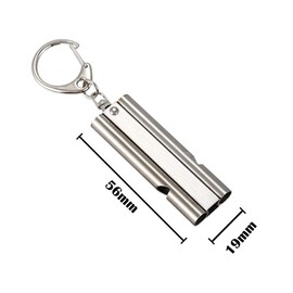 MJFKVYZ 2 Silver Whistle, 2 Neck Strap, Tube Type, Stainless Steel, Referee Supplies, Disaster Prevention Whistle, Games, Training, Emergency Supplies, Hazard Prevention, Outdoors, SOS, Security Prevention