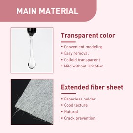 Nail Repair Kit for Broken Natural Nails with 10 PCS Fibre Nail Extensions and 8ml Nail Glue for Broken Nails, Instant and Non-toxic Nail Extension Kit, Instant Nail Repair Gel