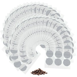 Ctosree 204 Pcs Espresso Coffee Capsules Foil Seals Aluminum Lids Stickers to Reuse Capsules Espresso Machine Pods Stainless Steel Cups, 37 mm