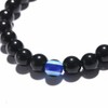 Evil Eye Charm Black Beaded Bracelet