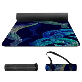 nuveti Yoga Mat Print Extra Thick TPE Non Slip Fitness Exercise Mat with Carrying Bag,72"x24" Extra Thick 6MM Exercise & Workout Mat for Yoga, Pilates Fitness and Floor Exercises