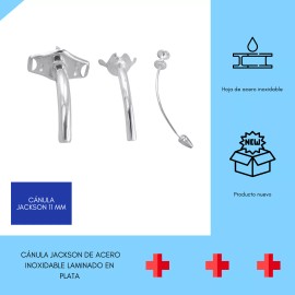 Hergom Cánula Jackson Laminado En Plata 11mm