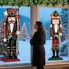 Fullhawl 4 Sheets Large Christmas Window Clings Decorations Nutcracker Soldiers