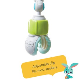 Tiny Love Sunny Stroll Activity Arch with Rattle Toys, 0 Month +, Adjustable Clips Fit Most Strollers, Meadow Days