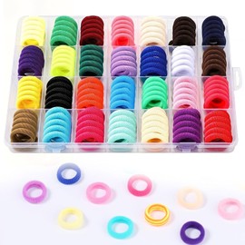 Haargummis Mädchen, Funtopia 280 Stück Haargummis Klein, Soft Loom Bands,24 Farben Mini Baby Haargummi, Bunt Mini Nahtlose Haarbänder für Kinder