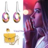 925 Sterling Silver Earrings for Women Austria Crystals Oval Shape