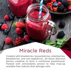 MacroLife Naturals MacroLife Naturals Miracle Reds Superfood Supplement Powder Antioxidants Polyphenols Enzymes Probiotics - Raw Non-GMO Organic Vegan Gluten & Dairy Free (30 Servings)