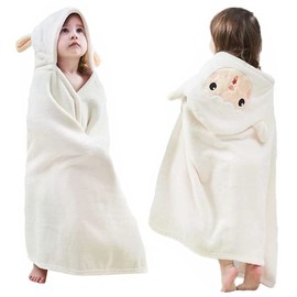 Fayscingo Baby Hooded Bath Towel Blanket Extra Large Kids Toddler Soft Thick Absorbent Bathrobe Swimming Shower Poncho Towel for Boys and Girls