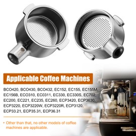 IKAPE 51MM Espresso Bottomless Portafilter, 2 Ears Coffee Bottomless Portafilter with Filter Basket Made in Natural Wood, Compatible with Delonghi ECP3420, EC155, BCO430, EC260 Coffee Machine