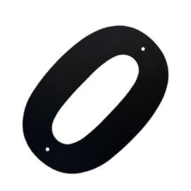 8 Inch High Black Stainless Steel House Numbers for Home or Mailbox, Modern Flush Screw Mount/Weatherproof/Rustproof Address Sign, Large Visibility for Easy Readability/Number 0