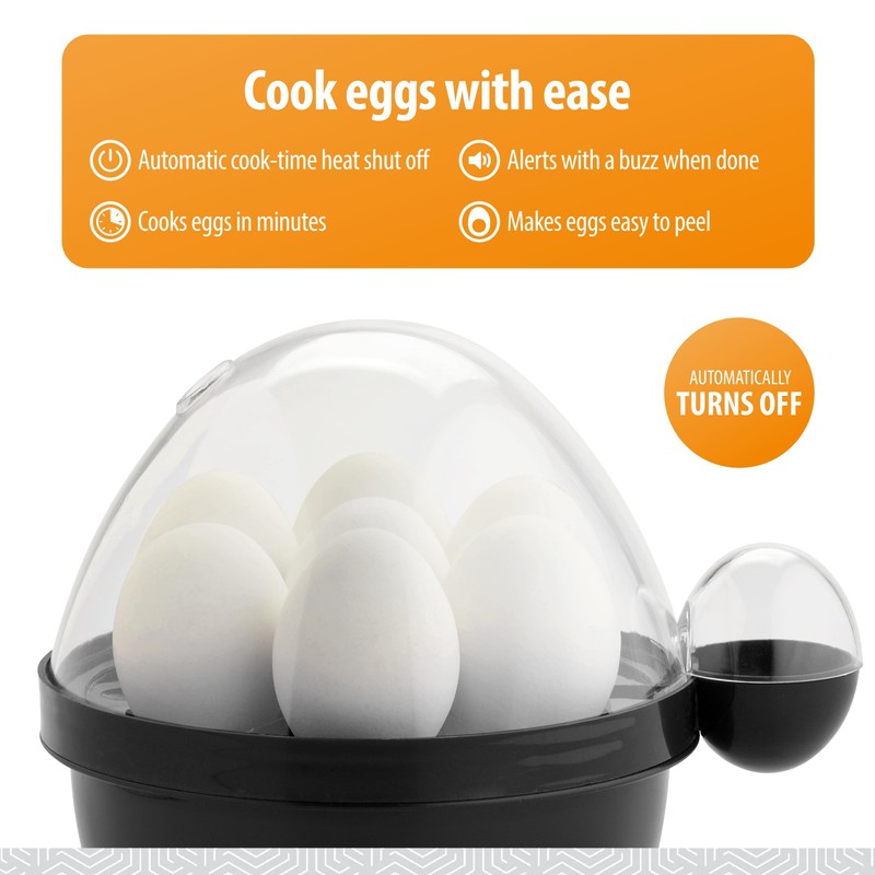 Toastmaster Rapid Electric Egg Cooker with Auto-Off - 7-Egg Capacity