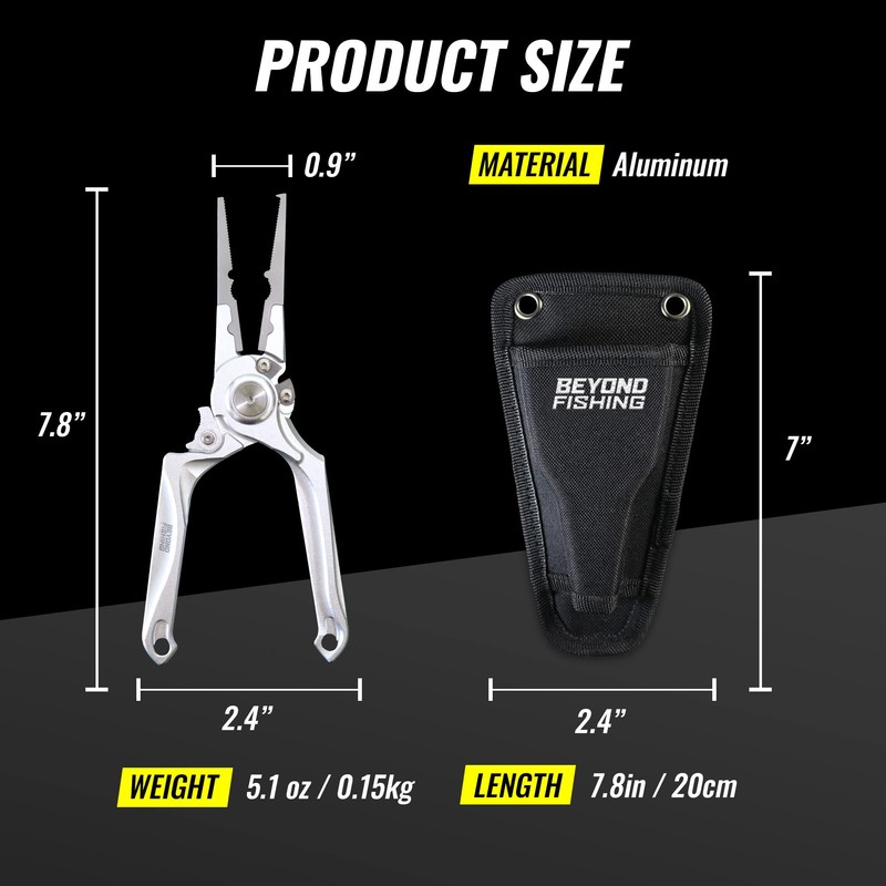 Beyond Fishing Pro Aluminum Series 8 Inch Sliver