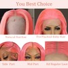 PANDA ANGEL Pink Lace Front Wigs Human Hair 13x4 Straight