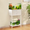 LAQUAL 10 Gallon Fish Tank Stand with Cabinet, Double Aquarium