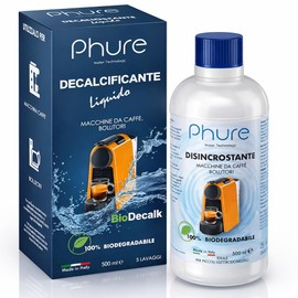 PHURE Bio Decalk Universal Descaler Natural Universal Descaler for All Household Appliances Compatible with All Coffee Machines, Kettle 500 ml