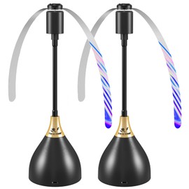 TMACTIME Anti-Fliegen-Ventilator, 2 Stück, gegen Mücken, gefaltet und hängend, Tischventilator für den Außenbereich, effizient, Stromversorgung über USB oder Akku, für Picknick, Party, Küche (schwarz