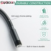 SUBEIXI Adjustable Shower Arm with High Pressure Shower Head, Powerful