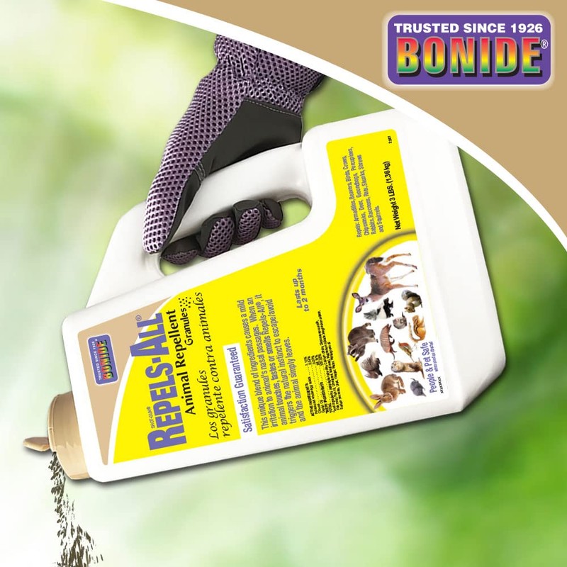 Bonide Repels-All Animal Repellent Granules, 3 lbs. Ready-to-Use Deer &