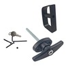 PDETVEO T-Handle Door Lock Set with 2 Security Keys, Heavy-Duty