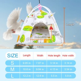FEimaX Bird Nest House - Hamaca colgante para jaula, tienda de campaña para loros pequeños y medianos, periquitos, tortolitos, periquitos, cacatúas grises africanas