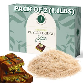 Dried Kataifi Shredded Fillo Dough – 17.6 oz / 1.1 lb each – Perfect for Dubai Chocolate, Knafeh & Kunafa Recipes – Vegan & Additive-Free Middle Eastern Pastry for Homemade Pistachio Desserts(1.1 lbs (Pack of 2))