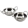 Genware NEV-BD13 Stainless Steel Balti Dish with handle, 5"