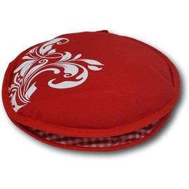 El único tortillero térmico que mantiene tus tortillas calientes por más de 1 hora. (Rojo Floral) Ideal para tortillas de maíz, tortillas de harina o pan árabe. El único y ORIGINAL.…Tortillero Térmico