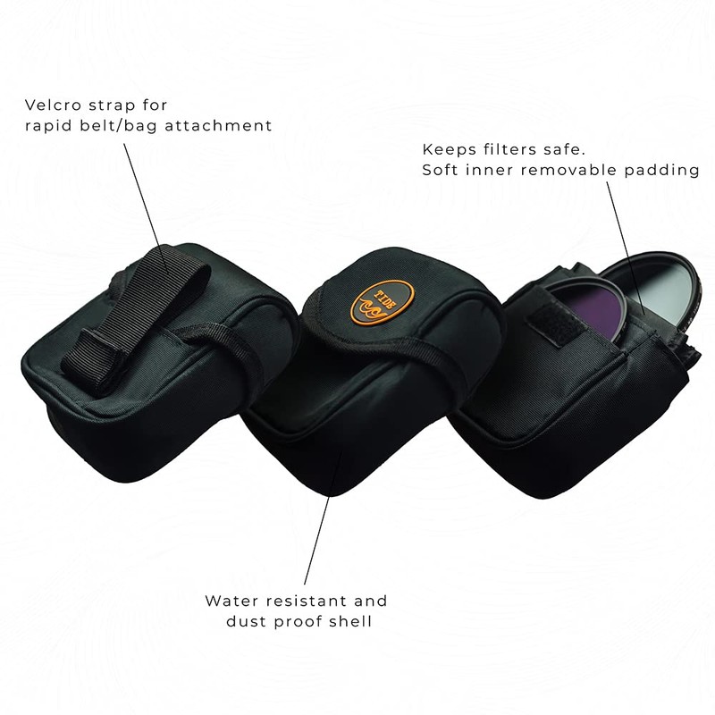 Tide Optics Lens Filter Pouch | Holds 5 Filters Up