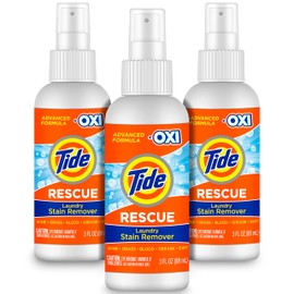 Tide Laundry Stain Remover with Oxi, Rescue Clothes, Upholstery, Carpet and more from Tough Stains, Enzyme Stain Remover, Travel Essential Spray, 3oz (Pack of 3)