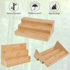 Bambition 2 Pack Spice Rack Riser for Cabinet, Bamboo Spice