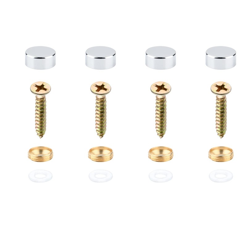 Cosmos 4 Pair Decorative Screw with Caps Used as Mirror