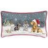 Evans Lichfield Christmas Dogs Piped Cushion Cover