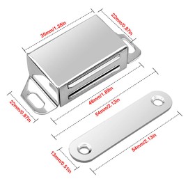 Magnetic Catches 4 Pack Magnetic Door Catch 6kg Magnetic Door Catches for Cupboards Cabinets, Door Magnets for Kitchen Wardrobe Magnets Door Closure