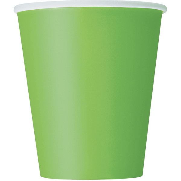 9oz Lime Green Paper Cups, 14ct