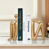 Thinker Cast Iron Bookends, Heavy-Duty Decorative Book End Stoppers for