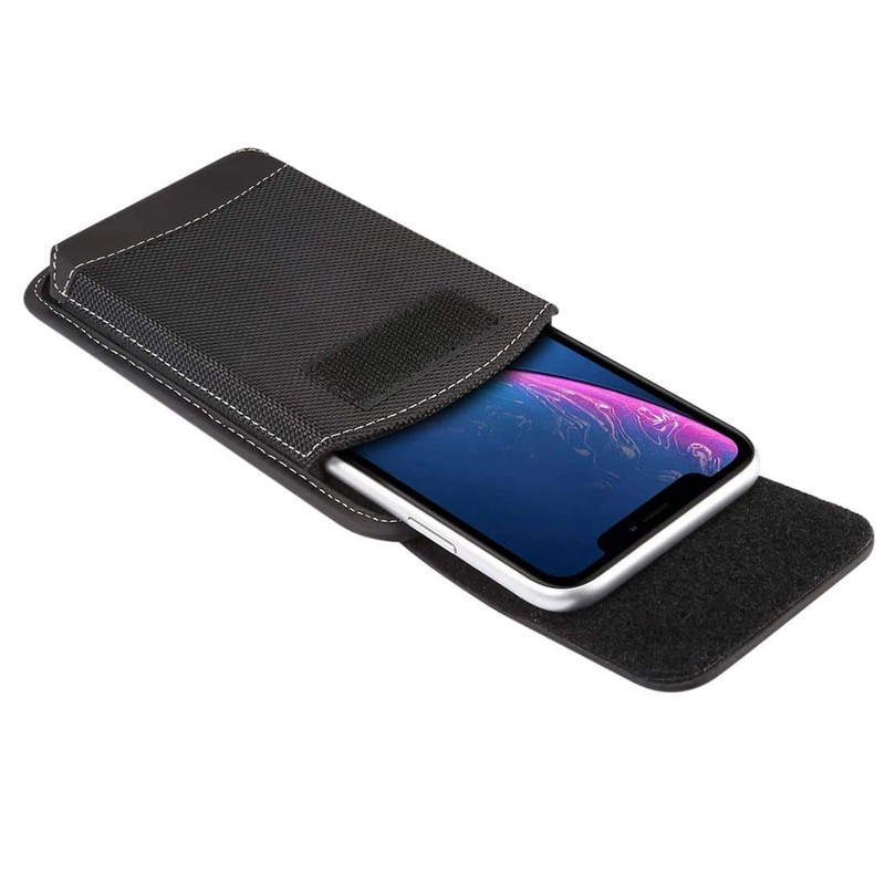 DFV mobile - Gürtelgehäuse Abdeckung Vertikales Leder und Nylon für