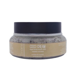 Exfoliating Sugar Scrub for Body – Hydrating Moisturizing Body Polish with Natural Oils – Gentle Spa Skincare for Smooth, Glowing Skin (5 oz., Coco Cream (Creamy Coconut))