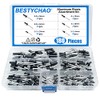 180pcs Aluminum Blind Rivets, BESTYCHAO Pop Rivets Assortment Kit 6 Sizes Black Pop Rivet 3.2mm 4mm 4.8mm