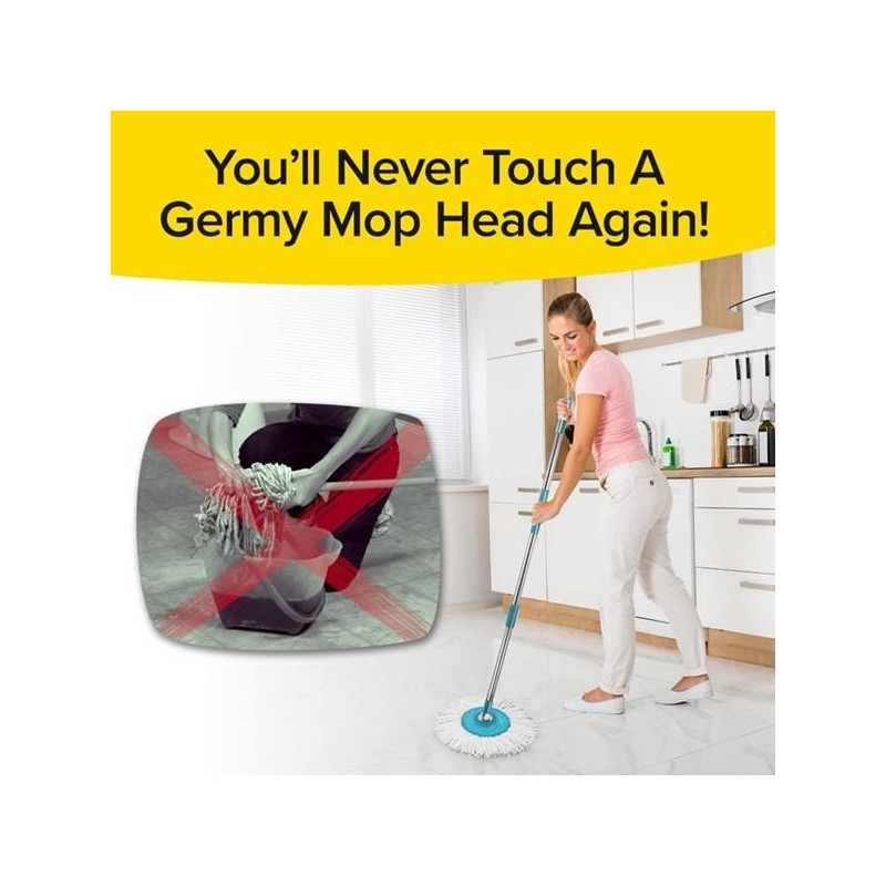 Bulbhead Hurricane Spin Mop and Bucket - Machine Washable 360