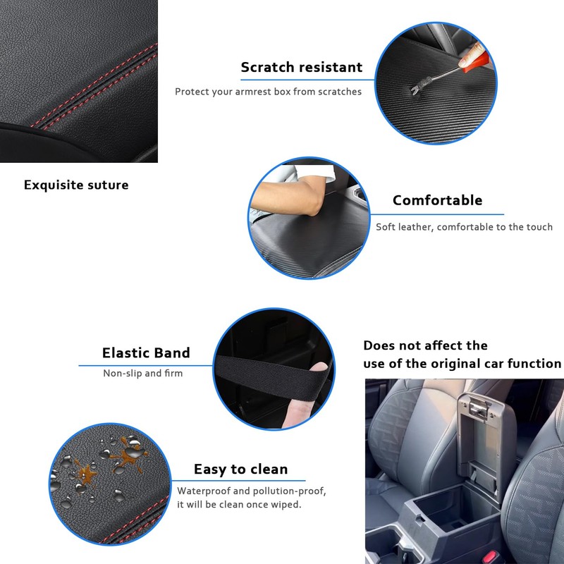XYHGM Car Center Console Armrest Cover for Toyota Tacoma 2016