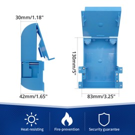 XIUTE 1-Gang High Grade of PVC Shallow Work Standard Switch/Outlet Wall Electrical Box,Blue,18 Cu.in Inch Junction Box,Adjustable Mounting Tabs,12 Pack