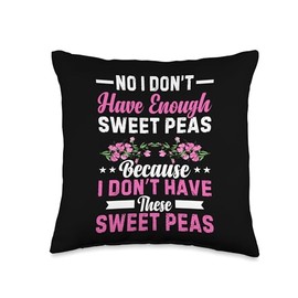 Sweat Pea Gardening Plants Live Seeds Sweat Pea Flower Throw Pillow