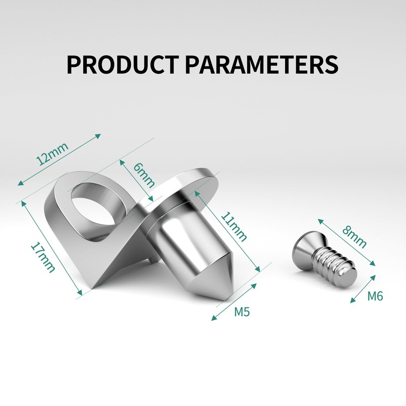 Safety Shelf Support 5 mm, Angled Shelf Bracket with Pin