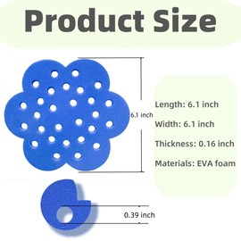 Pynibue 4 Pack Floating Bee Island - 6.1 Inch EVA Foam Bee Insect Watering Station & Butterfly Waterer, Bee Bath Bee Cups for Garden, Outdoor Decor, Thirsty Pollinators Drinking Rescue (Yellow, Blue)