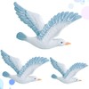 Healifty 3pcs Resin Seagulls Mediterranean Birds Wall Hanging for Home