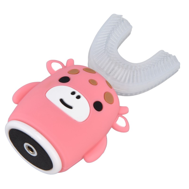 Kids U Shaped Toothbrush Pink Cartoon Electric 360° Tooth Rush