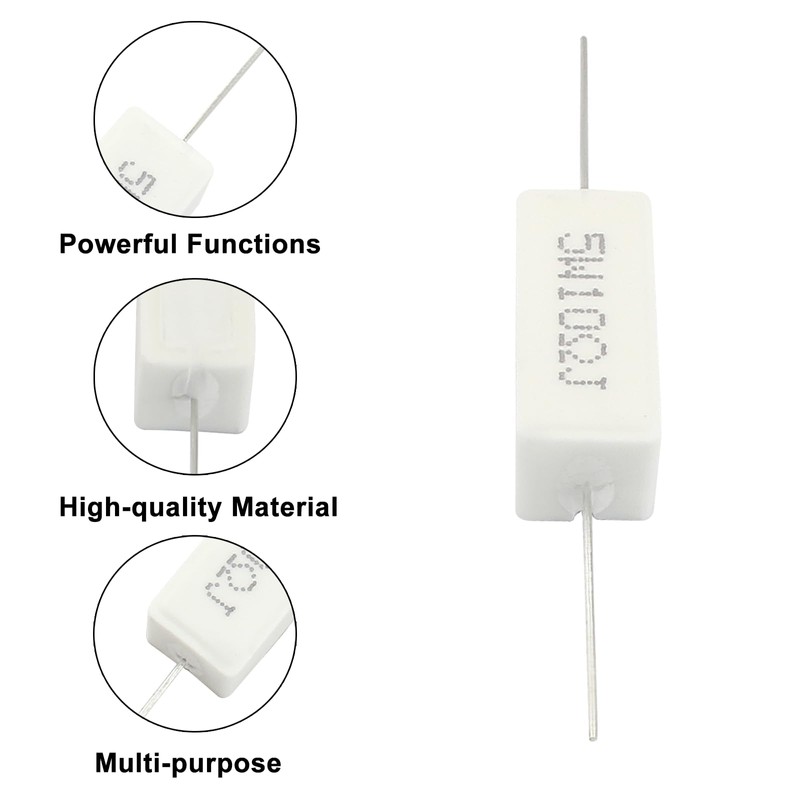 Waziaqoc 10PCS 5W 10 Ohm Ceramic Resistor Set, PCB Mount,