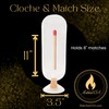 Extra Tall 11" Frosted Decorative Glass Matches Cloche | Includes