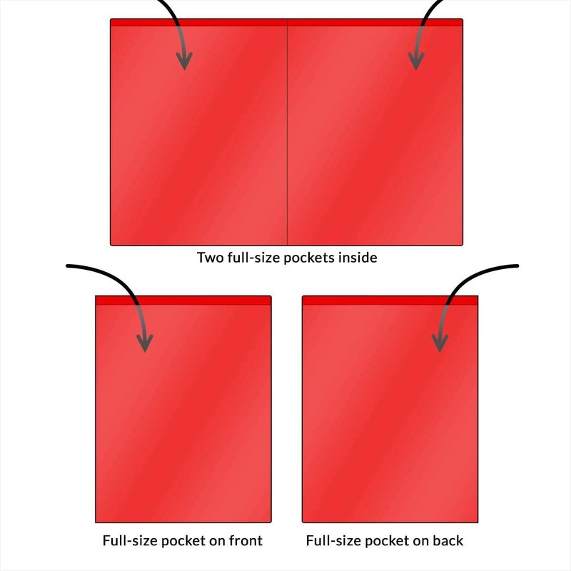 StoreSMART - Red Plastic Four Pocket Presentation Folders - 50-Pack